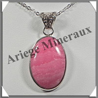RHODOCHROSITE - Pendentif Argent - Ovale - 30x20 mm - W005