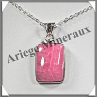 RHODOCHROSITE - Pendentif Argent - Rectangle - 20x15 mm - W006