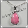 RHODOCHROSITE - Pendentif Argent - Goutte - 20x12 mm - W008 Argentine