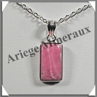 RHODOCHROSITE - Pendentif Argent - Rectangle - 18x10 mm - W009