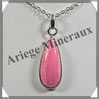 RHODOCHROSITE - Pendentif Argent - Goutte - 28x12 mm - W011 Argentine