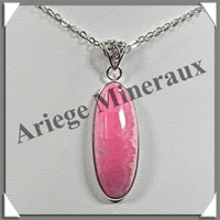 RHODOCHROSITE - Pendentif Argent - Ovale - 35x13 mm - W012