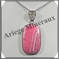 RHODOCHROSITE - Pendentif Argent - Rectangle - 35x20 mm - W013