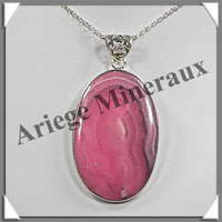 RHODOCHROSITE - Pendentif Argent - Ovale - 52x32 mm - W015