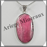 RHODOCHROSITE - Pendentif Argent - Ovale - 55x30 mm - W016