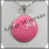 RHODOCHROSITE - Pendentif Argent - Rond - Diamtre : 40 mm - W017 Argentine