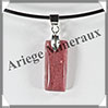 RHODONITE - Pendentif Argent - Rectangle - 24x10 mm - W001 Prou