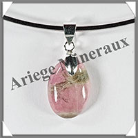 RHODONITE - Pendentif Argent - Ovale - 20x12 mm - W002
