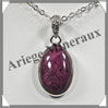 RUBIS - Pendentif Argent - Ovale - 20x13 mm - W002 Inde
