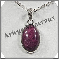 RUBIS - Pendentif Argent - Ovale - 20x13 mm - W002
