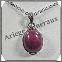 RUBIS - Pendentif Argent - Ovale - 18x13 mm - W003