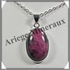 RUBIS - Pendentif Argent - Ovale - 25x15 mm - W004 Inde