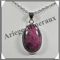 RUBIS - Pendentif Argent - Ovale - 25x15 mm - W004