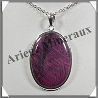 RUBIS - Pendentif Argent - Ovale - 40x27 mm - W006