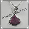 RUBIS - Pendentif Argent - Triangle - 22x22 mm - W007 Inde