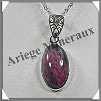 RUBIS - Pendentif Argent - Ovale - 25x14 mm - W008