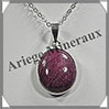 RUBIS - Pendentif Argent - Ovale - 23x18 mm - W009 Inde