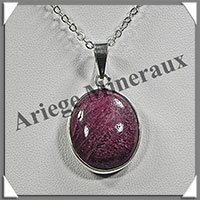 RUBIS - Pendentif Argent - Ovale - 23x18 mm - W009