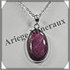 RUBIS - Pendentif Argent - Ovale - 25x15 mm - W010 Inde