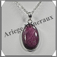 RUBIS - Pendentif Argent - Ovale - 25x15 mm - W010