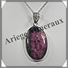 RUBIS - Pendentif Argent - Ovale - 40x25 mm - W011 Inde