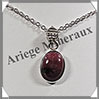 RUBIS - Pendentif Argent - Ovale - 20x10 mm - W013 Inde