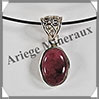 RUBIS - Pendentif Argent - Ovale - 15x10 mm - W014 Inde