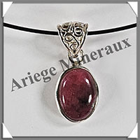 RUBIS - Pendentif Argent - Ovale - 15x10 mm - W014