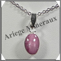 RUBIS Etoil - Pendentif Argent - Ovale - 15x10 mm - W001