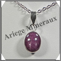 RUBIS Etoil - Pendentif Argent - Ovale - 15x11 mm - W002