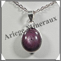 RUBIS Etoil - Pendentif Argent - Ovale - 17x13 mm - W003