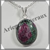 RUBIS (Zoizite) - Pendentif Argent - Ovale - 25x20 mm - W001 Tanzanie
