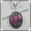 RUBIS (Zoizite) - Pendentif Argent - Ovale - 25x20 mm - W002 Tanzanie