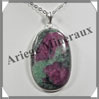 RUBIS (Zoizite) - Pendentif Argent - Ovale - 45x25 mm - W003 Tanzanie