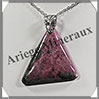 RUBIS (Zoizite) - Pendentif Argent - Triangle - 38x35 mm - W005 Tanzanie