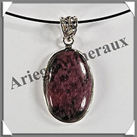 RUBIS (Zoizite) - Pendentif Argent - Ovale - 30x20 mm - W017