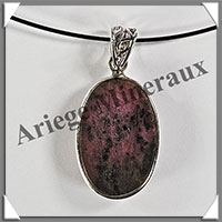 RUBIS (Zoizite) - Pendentif Argent - Ovale - 30x20 mm - W017