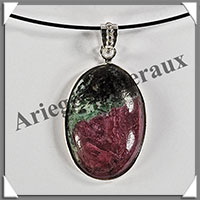 RUBIS (Zoizite) - Pendentif Argent - Ovale - 32x20 mm - W018