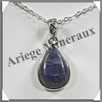 SAPHIR - Pendentif Argent - Goutte - 18x13 mm - W001