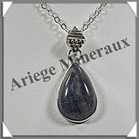 SAPHIR - Pendentif Argent - Goutte - 20x13 mm - W007