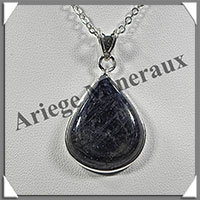 SAPHIR - Pendentif Argent - Goutte - 28x20 mm - W010