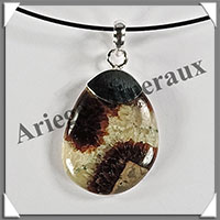 SEPTARIA - Pendentif Argent - Goutte - 30x22 mm - W001