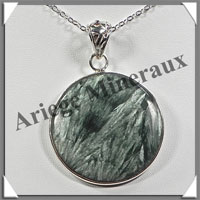 SERAPHINITE - Pendentif Argent - Rond - Diamtre : 35 mm - W001