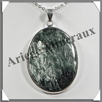 SERAPHINITE - Pendentif Argent - Ovale - 46x34 mm - W002