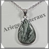 SERAPHINITE - Pendentif Argent - Goutte - 30x20 mm - W003 Russie