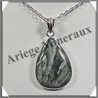 SERAPHINITE - Pendentif Argent - Goutte - 30x20 mm - W003