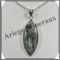 SERAPHINITE - Pendentif Argent - Ovale - 35x15 mm - W004