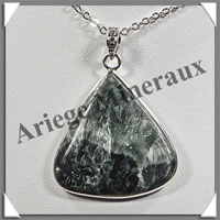 SERAPHINITE - Pendentif Argent - Goutte - 35x30 mm - W005