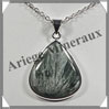 SERAPHINITE - Pendentif Argent - Goutte - 30x25 mm - W006 Russie