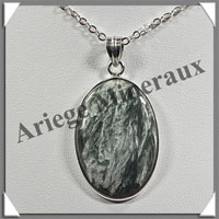 SERAPHINITE - Pendentif Argent - Ovale - 31x21 mm - W007